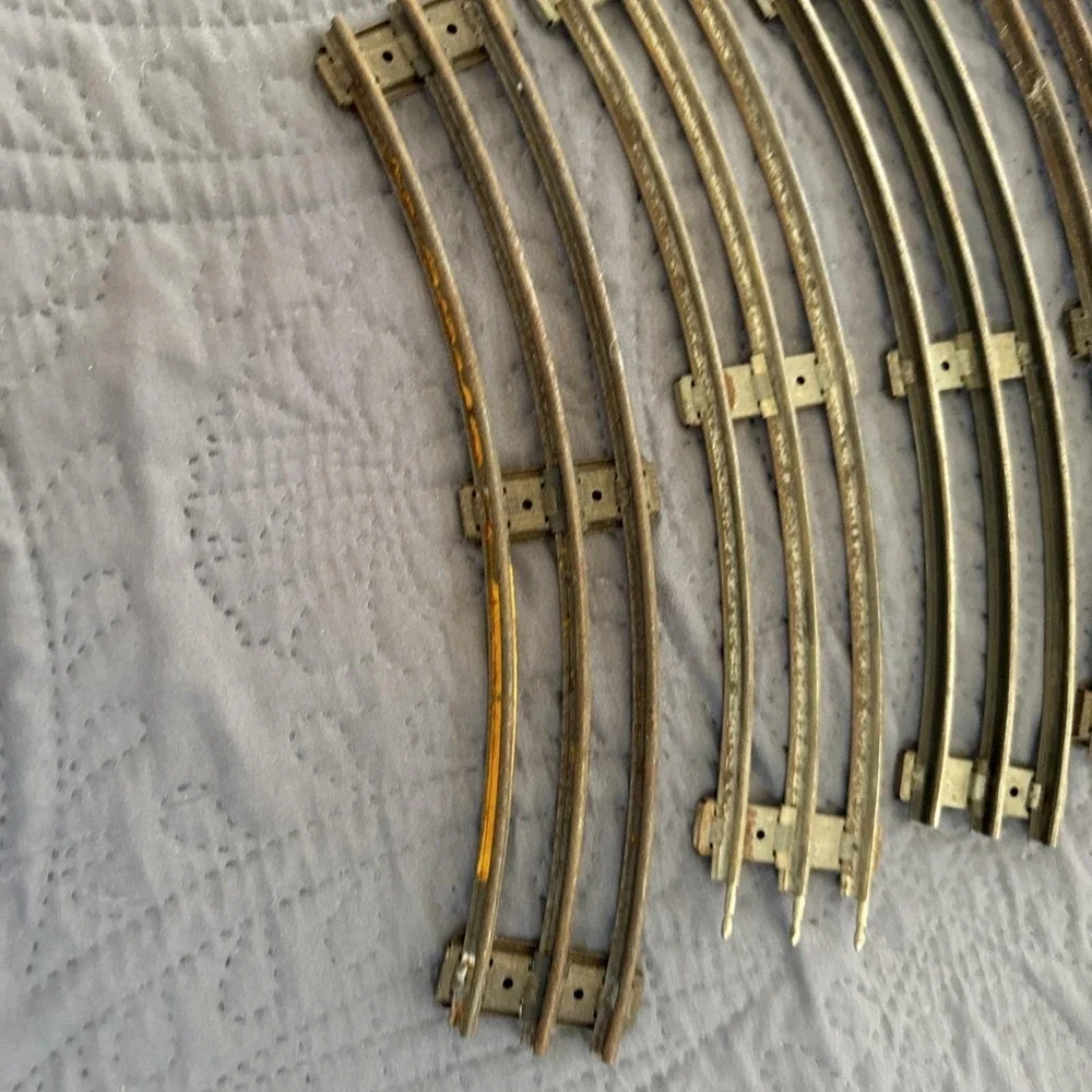 Vintage Lot Lionel 027 Gauge Train Track 7 Curved Metal Railroad Tracks